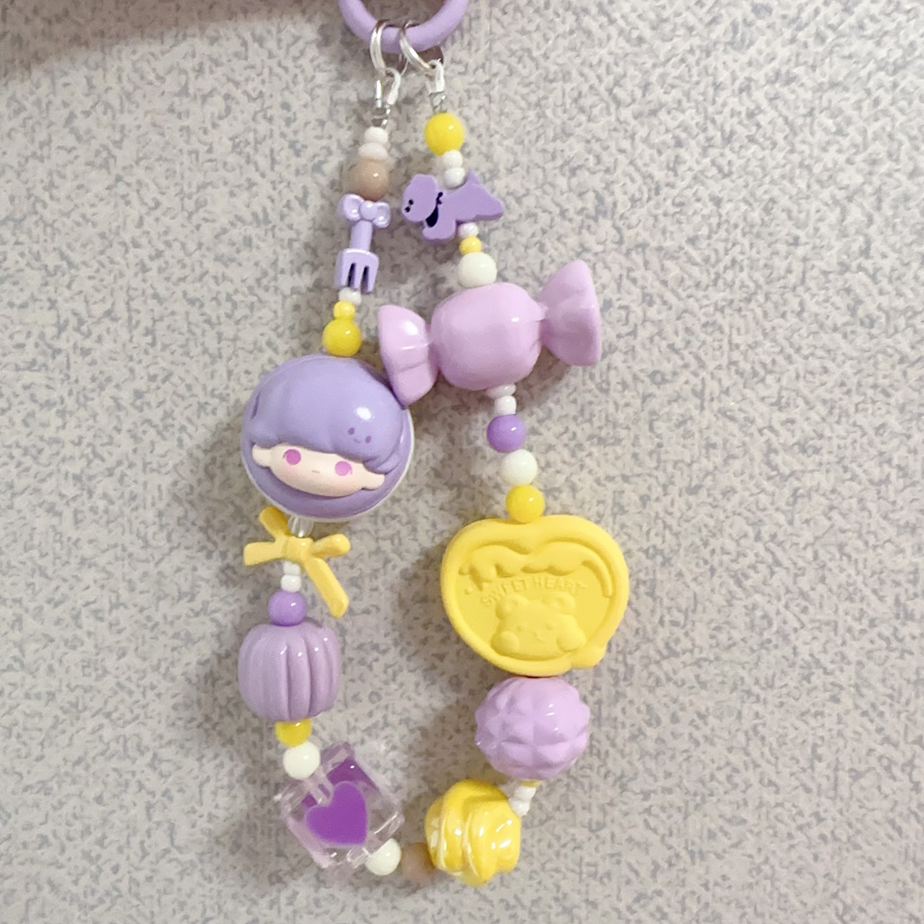 dimoo马卡龙萌粒diy手机链
