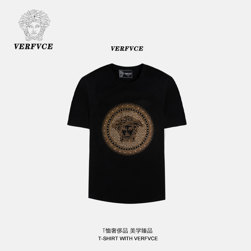 VERFVCE/Classic男士黑色短袖推荐时尚高级感休闲运动百搭经典T恤