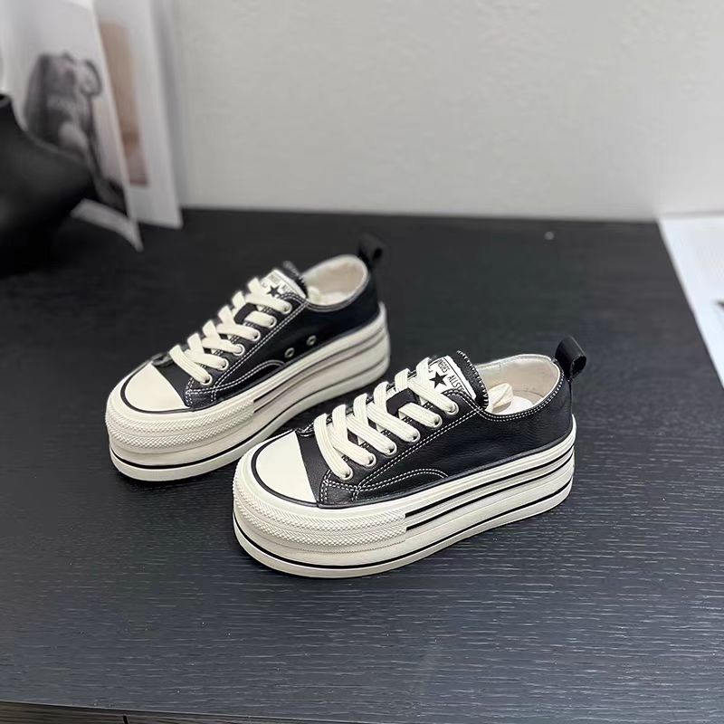 【老彭同学】【头层牛皮】厚底休闲百搭板鞋FL2558