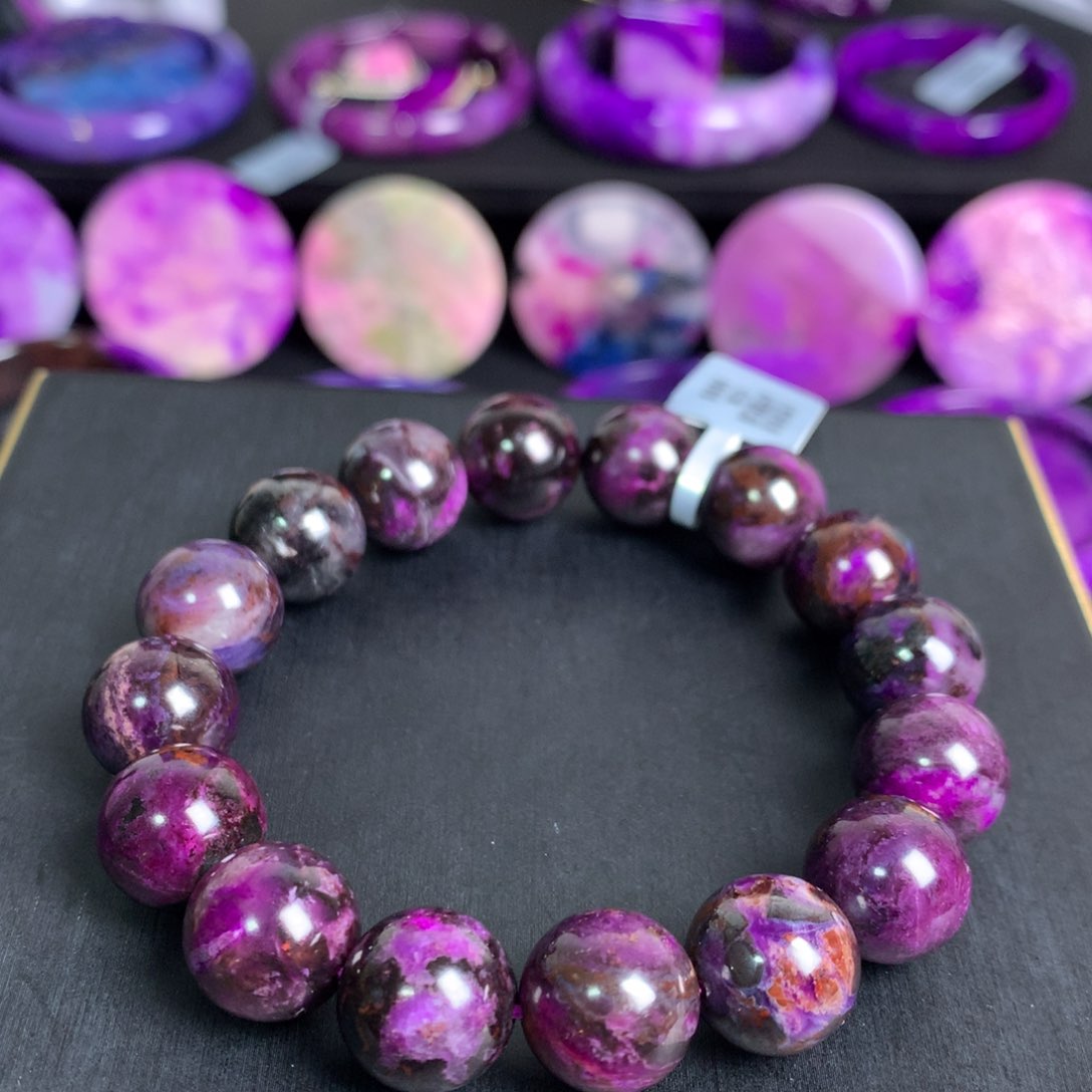 苏纪石（舒俱来）冰桃红手串未镶嵌