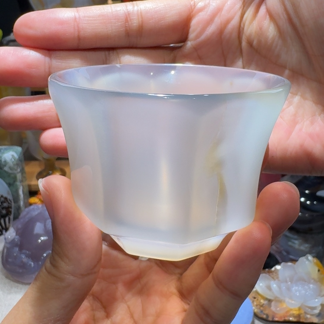 玛瑙/玉髓玛瑙茶杯80毫升未镶嵌