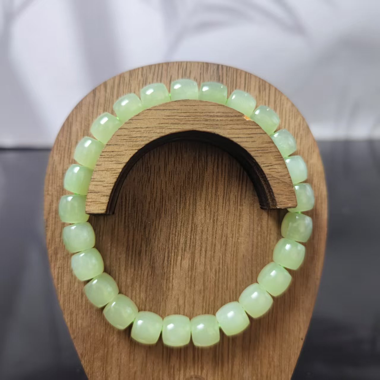 Z和田玉晴水桶珠手串（卡8）3807