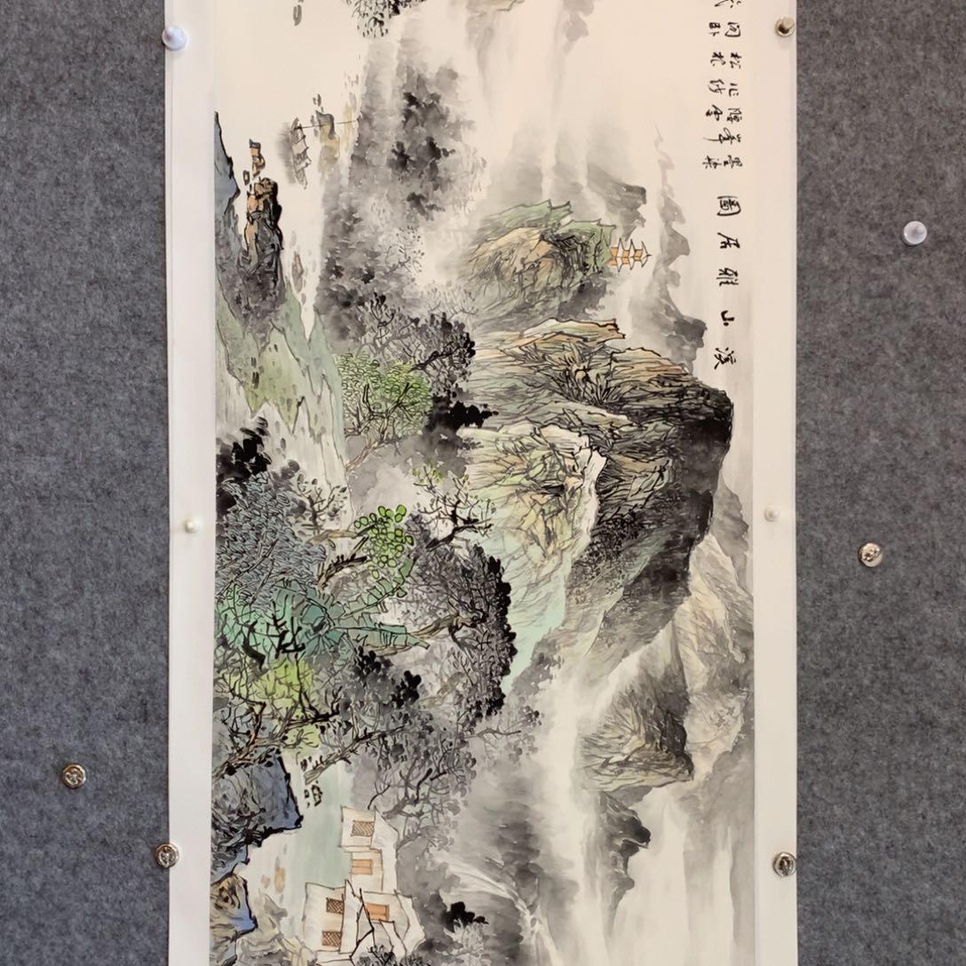 东***子国画山水作品写意