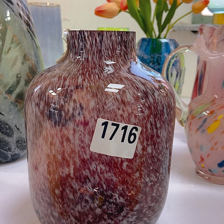 琉璃琉璃花瓶高23口4