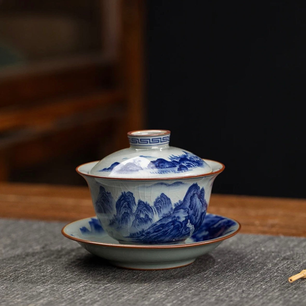 【拍一发八】景德镇高端盖碗+公道杯+茶漏+客杯5个（无礼盒）