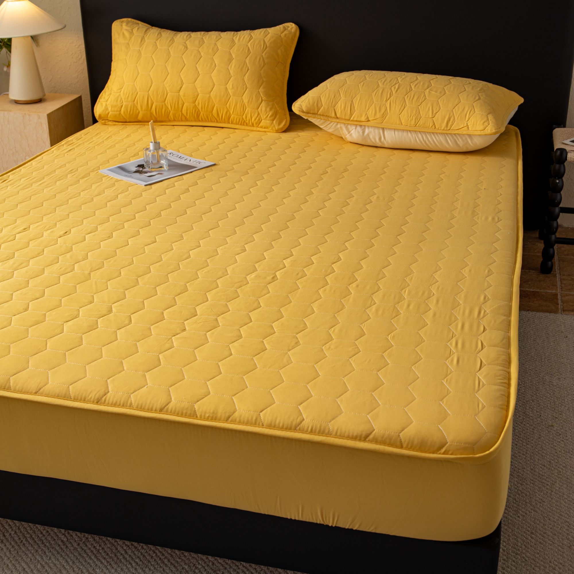 秋冬夹棉加厚水洗棉床笠床罩保护床垫三层加厚防滑防跑隔脏防尘