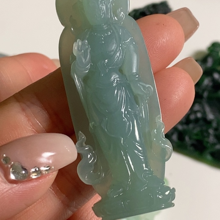 定制翡翠未镶嵌天然A货翡翠观音W