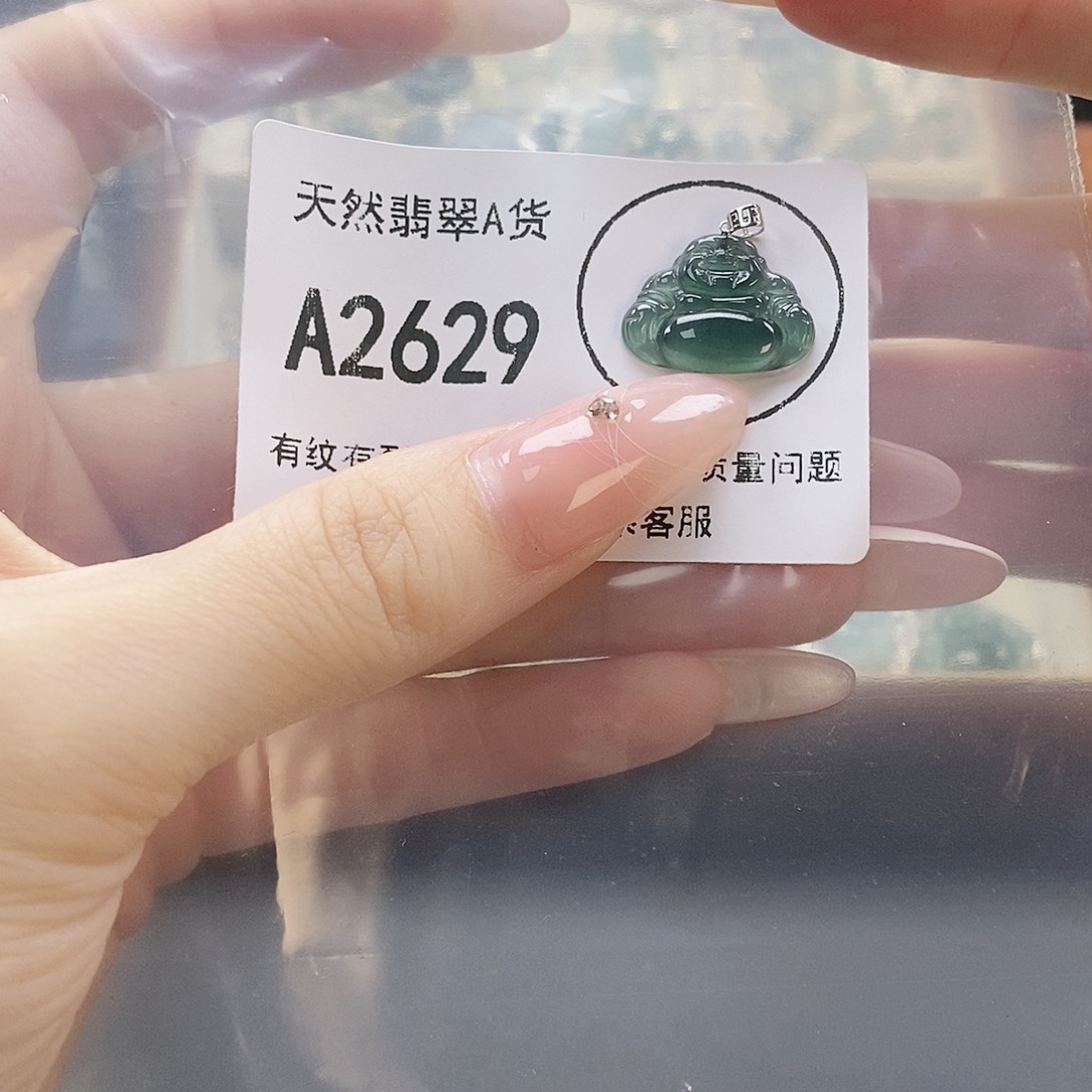 翡翠未镶嵌吊坠(赠链)