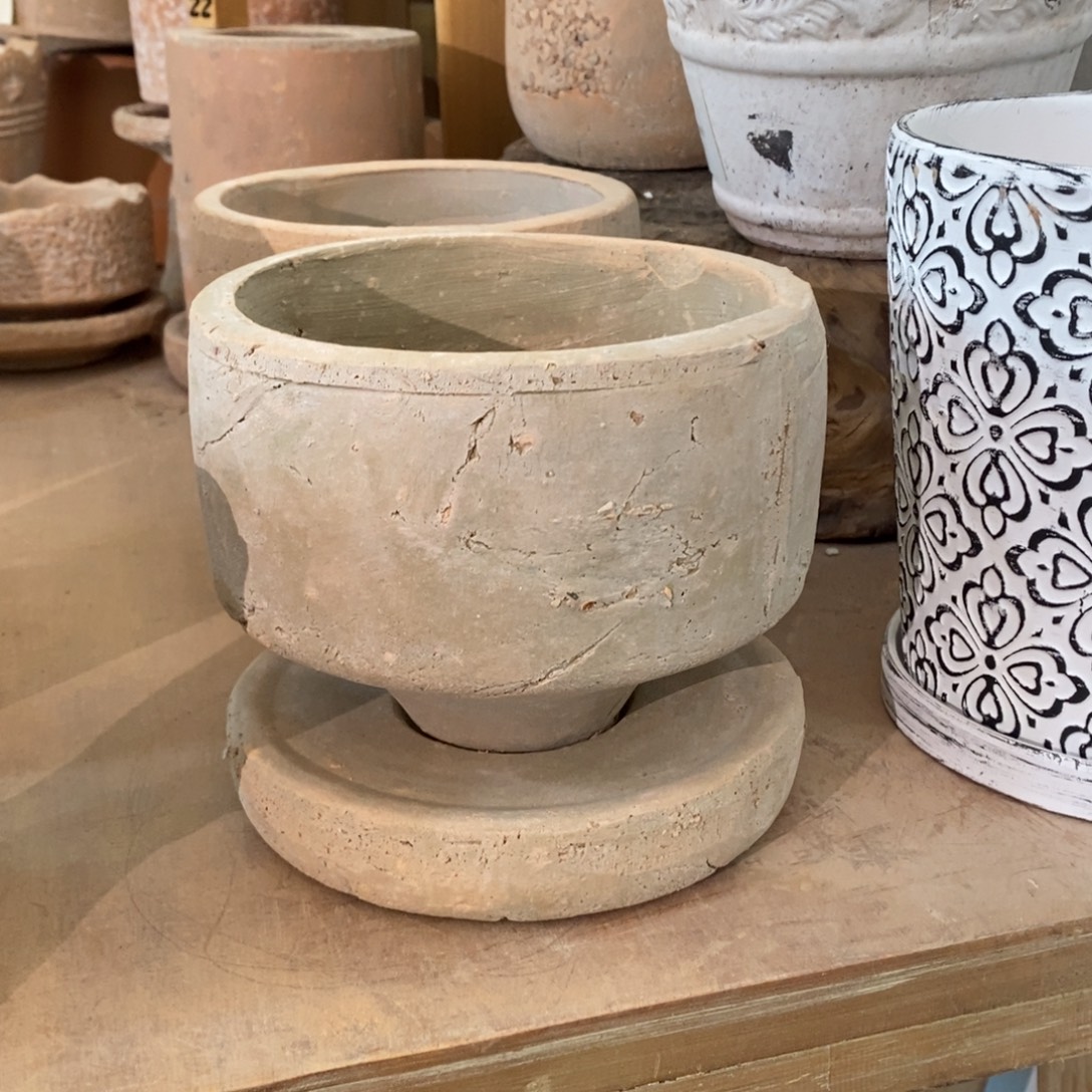 瑕疵 高脚钵大号带托盘