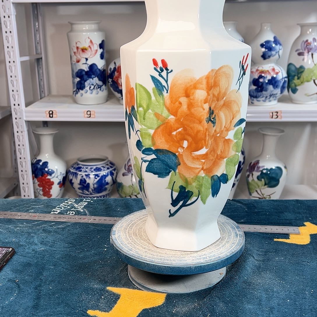 摆件景德镇陶瓷6黄牡