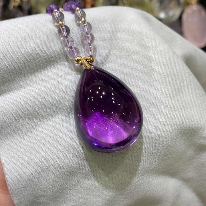 水晶颈饰未镶嵌天然