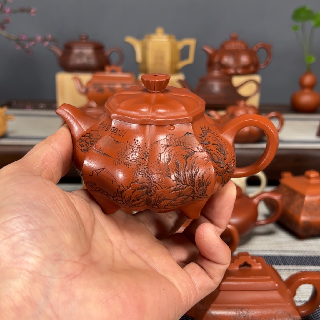 紫砂茶壶?****?原矿朱泥容量220