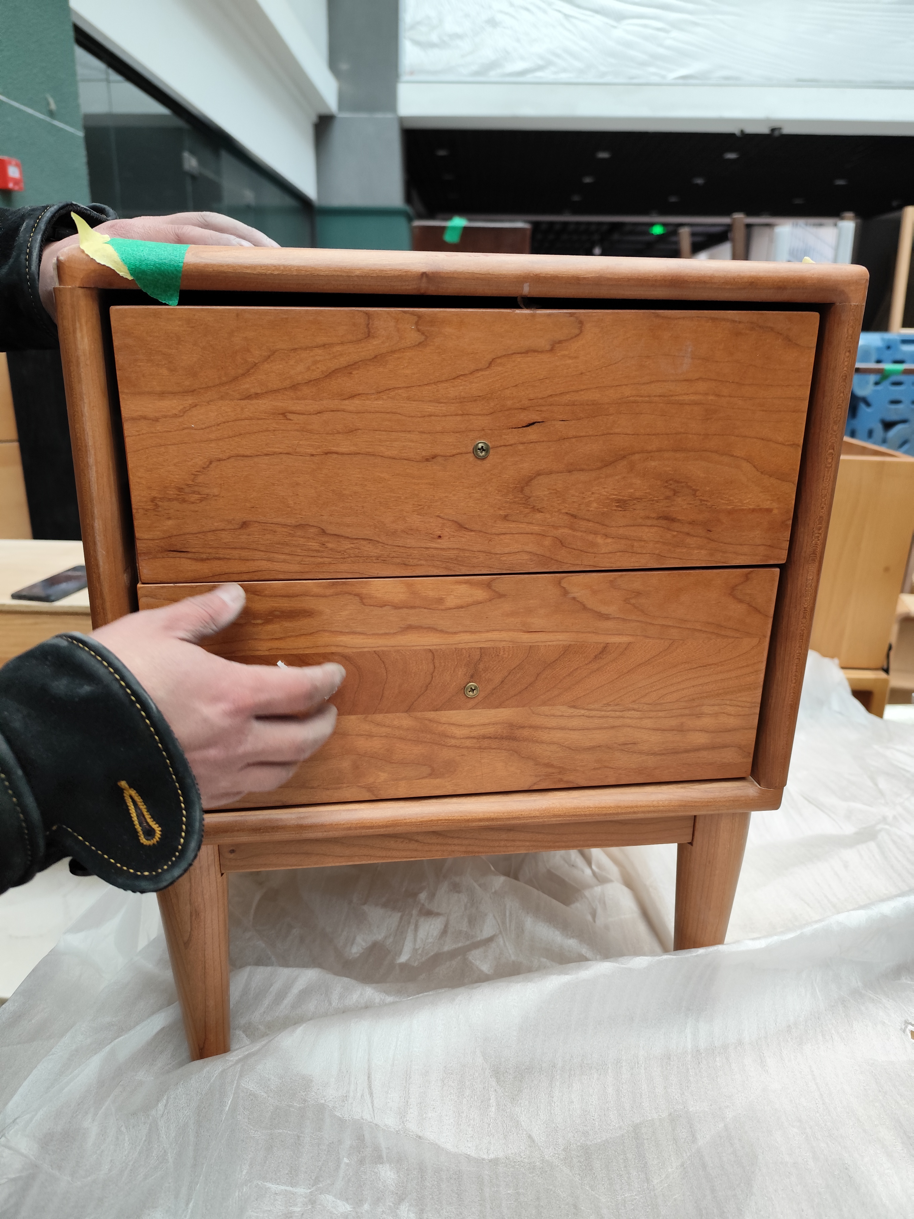 床头柜 樱桃木 40*35*50 瑕疵无售后