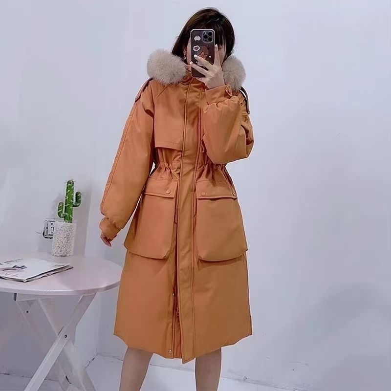 AA551--560厚款韩版冬季百搭拉链保暖休闲中长款