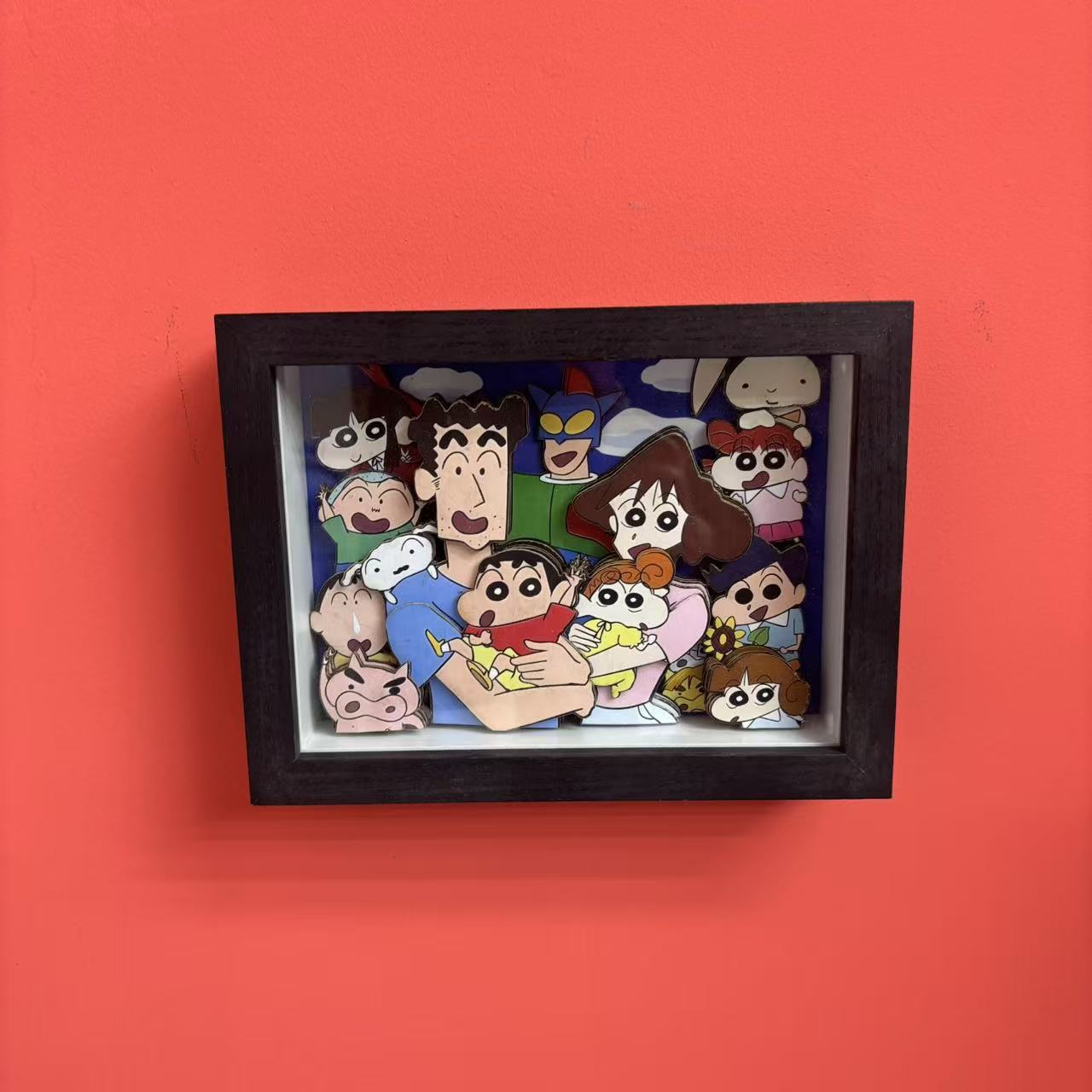 【蜡笔小新】蜡笔小新2小立体镂空装饰画摆件