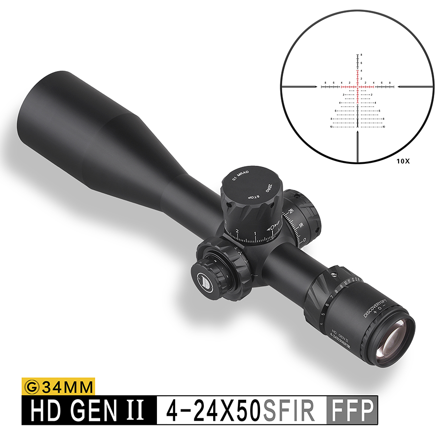 发现者HD GEN2 4-24X50SFIR前置户外高清单筒望远观鸟八倍镜