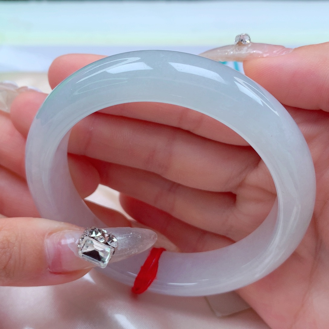 翡翠手镯未镶嵌天然缅甸翡翠A货手镯 13+宽 7号