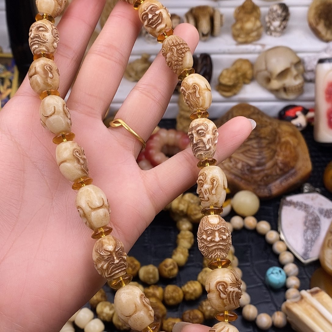 其他驼骨鹿角雕刻15手持