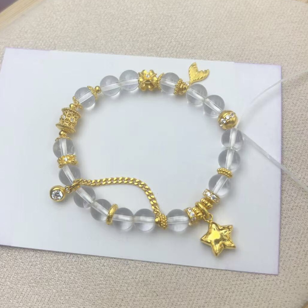 足金999素金古法吊坠星星！宝