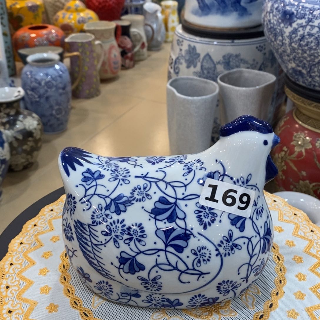 【闪购商品】陶瓷青花瓷小鸡摆件福利一个