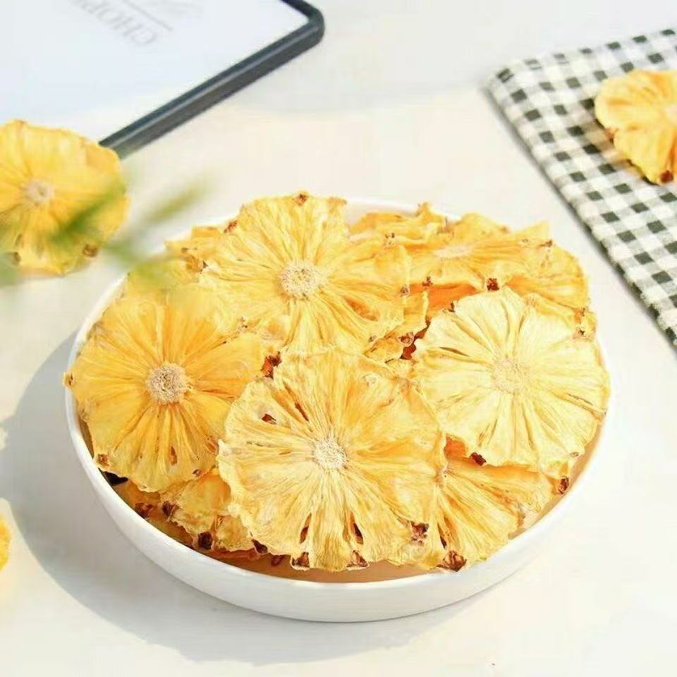 精选凤梨片即食无糖无添加泡水泡茶搭配草莓椰子块酸甜口水果茶