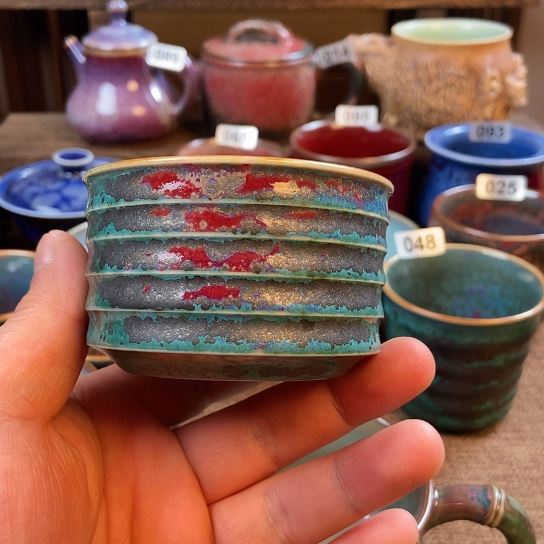 瓷片老***塞钧瓷茶器茶器杯子