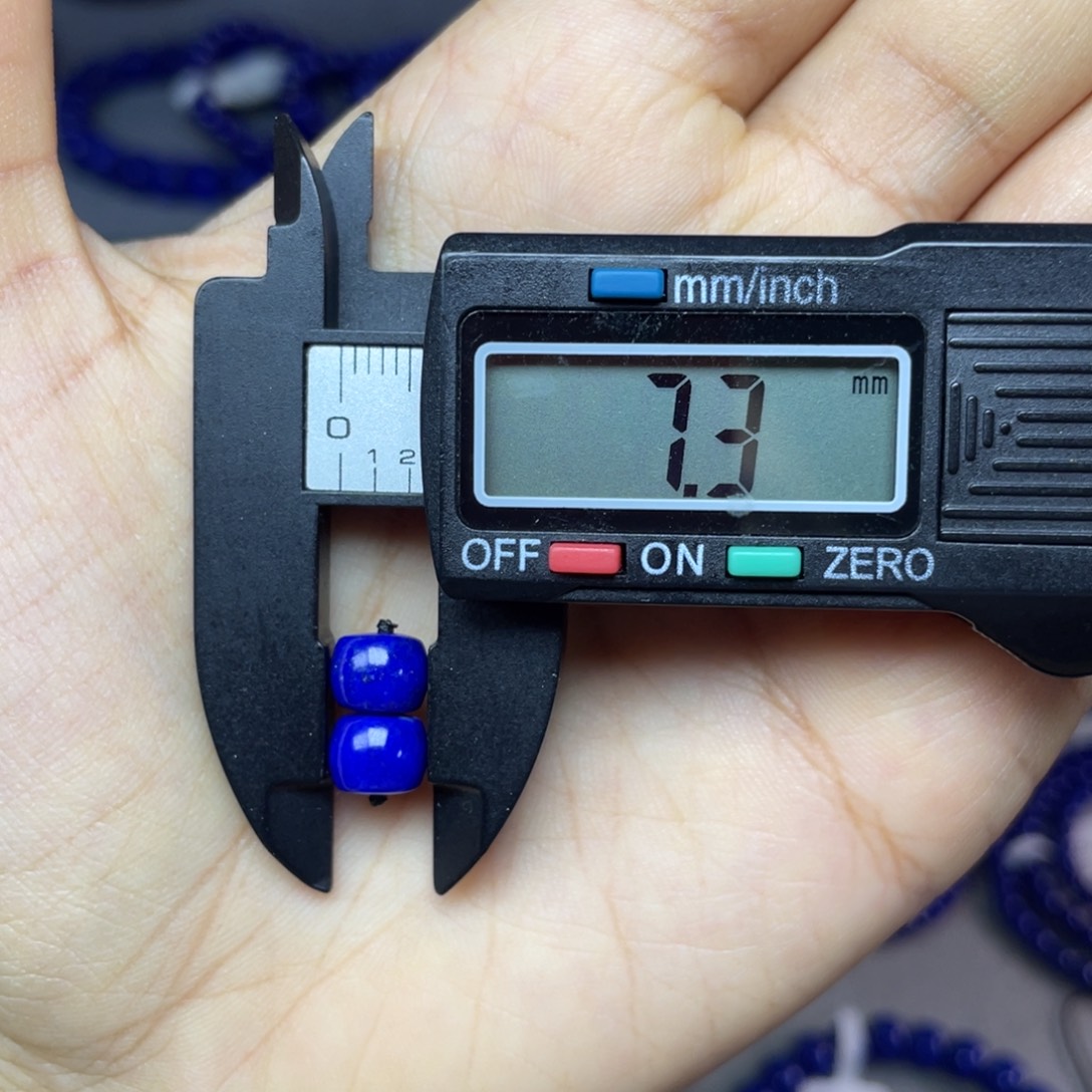 未镶嵌青金石7×5mm老型直切对珠配饰