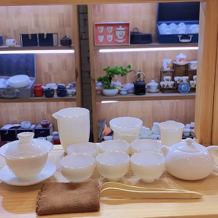 纯白羊脂玉套装套装