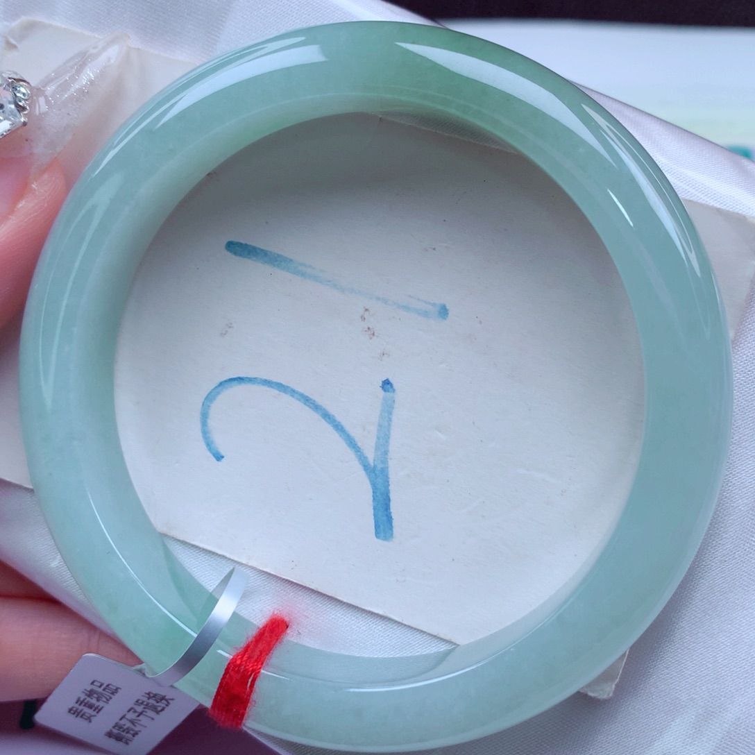 翡翠手镯未镶嵌天然缅甸翡翠A货手镯 61圈口