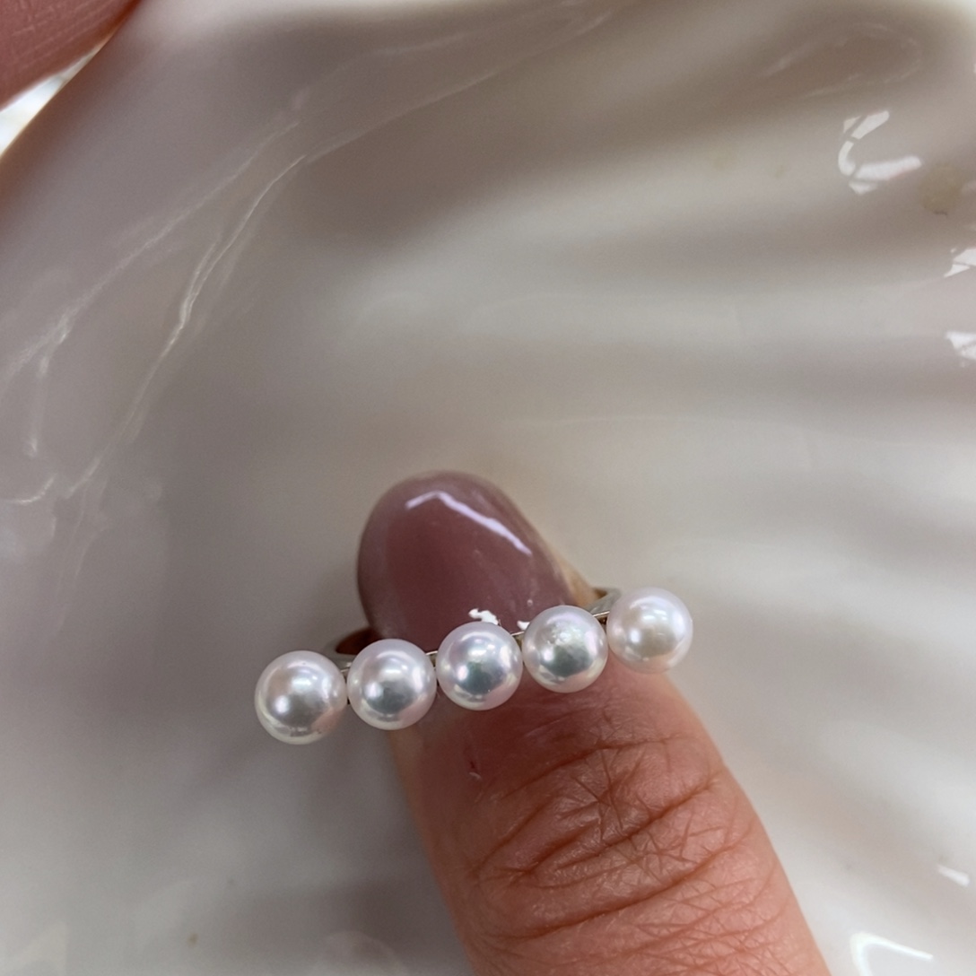 海水珍珠戒指银S925镶嵌