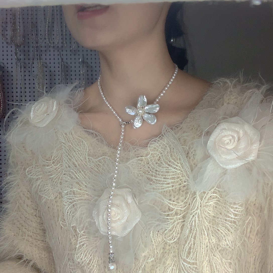 淡水珍珠耳饰银S925镶嵌