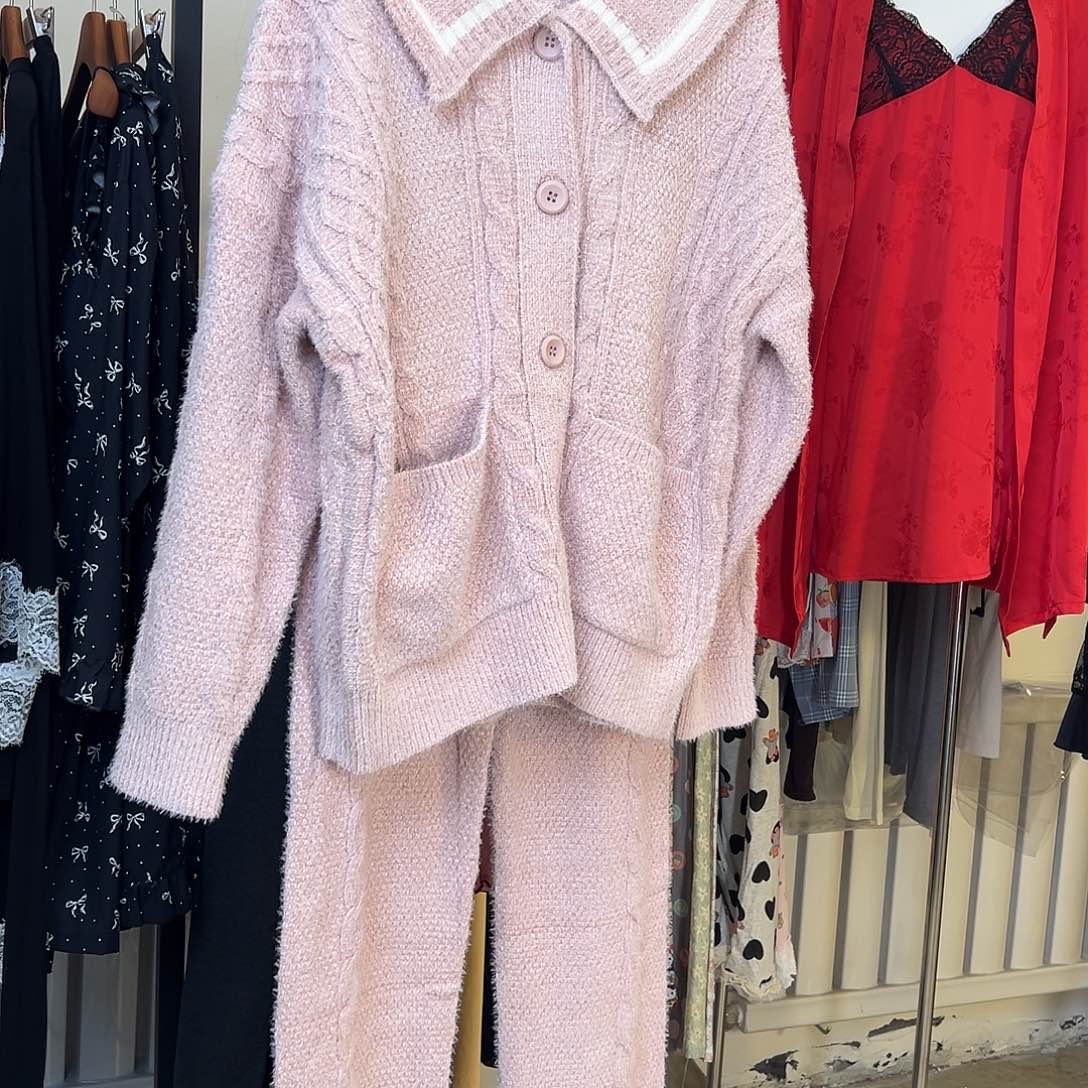 三醋酯纤维灰粉色海军领70-125斤