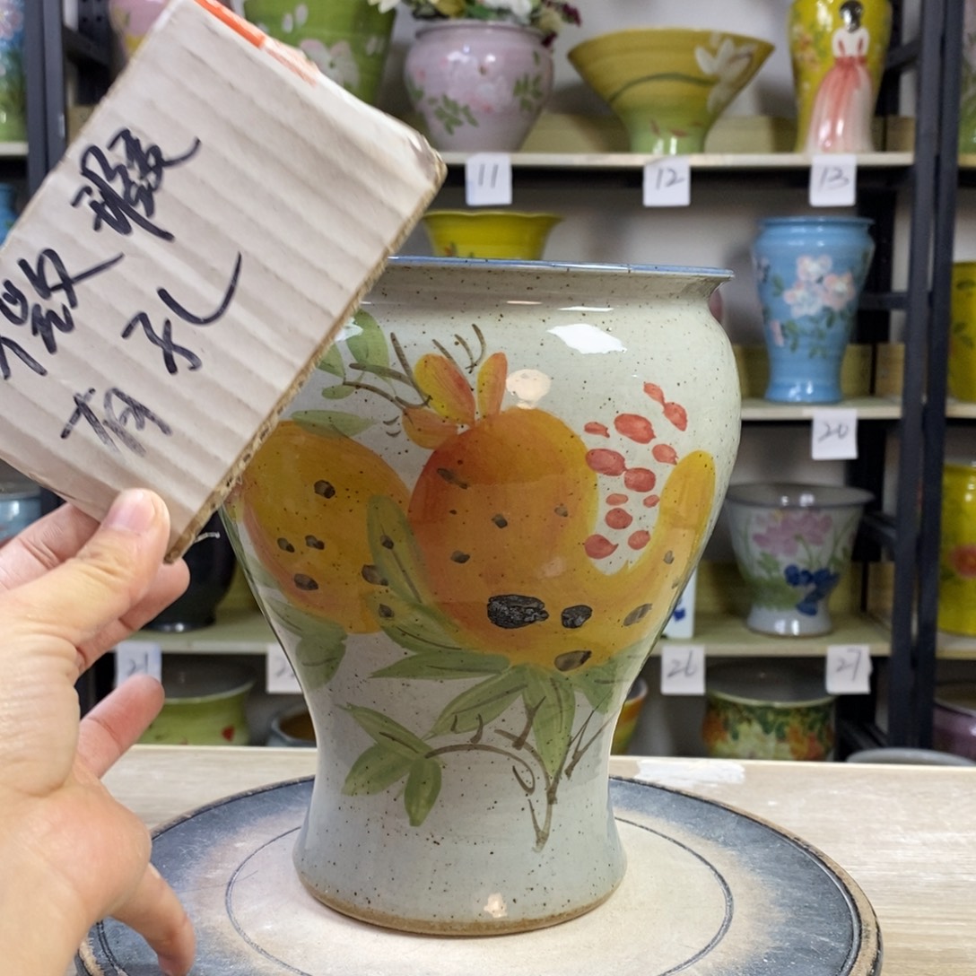 景德镇手工手绘陶瓷花盆