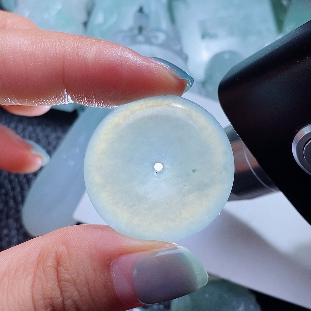 定制翡翠未镶嵌毛货付款后确认抛光