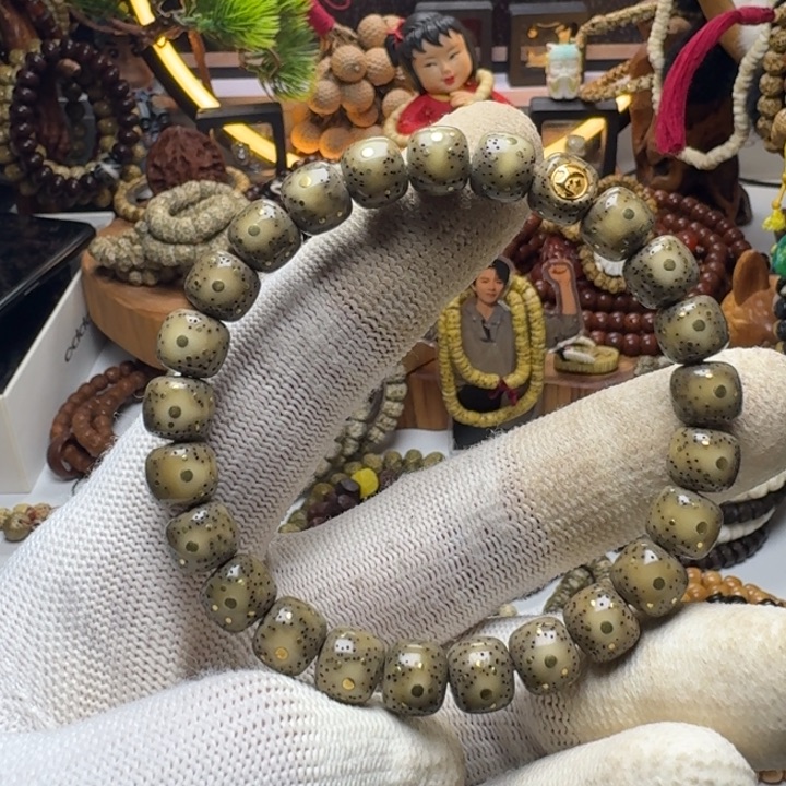 手串星月菩提4号车尺寸9.8石玉满天星单圈