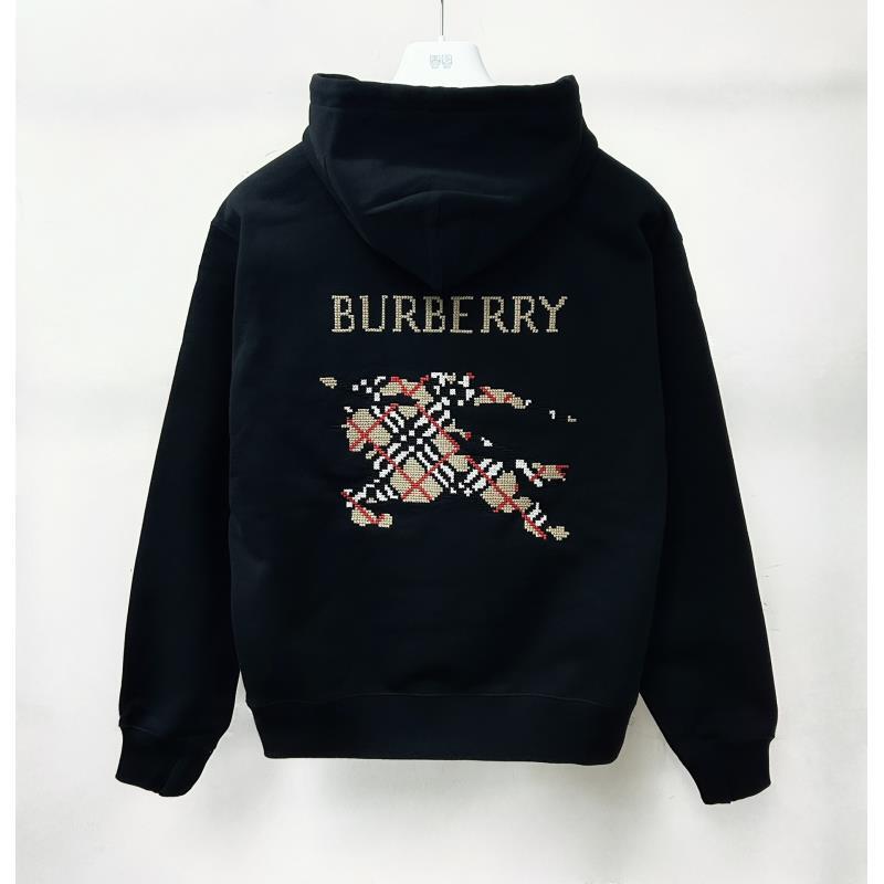 未使用 BURBERRY/博柏利  MJ 25秋冬后背格纹战马刺绣卫衣8110938