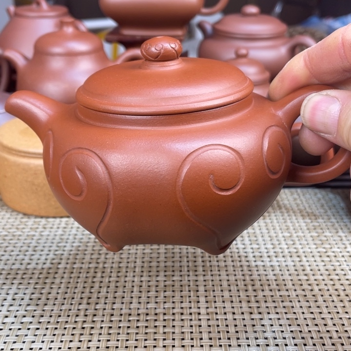 紫砂茶壶s****u传炉如意壶手工制作