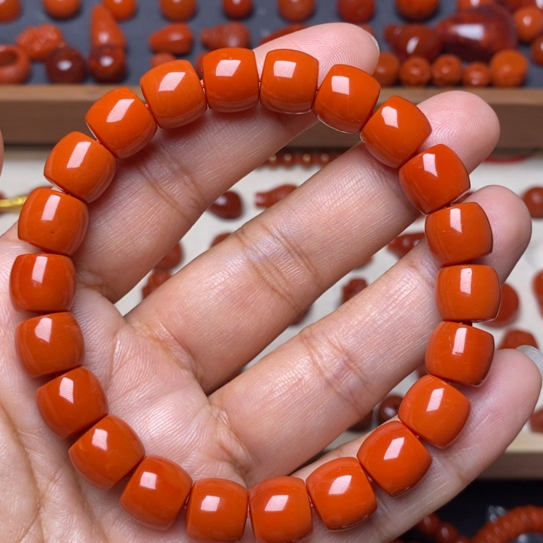 南红玛瑙配饰未镶嵌保山手串卡10