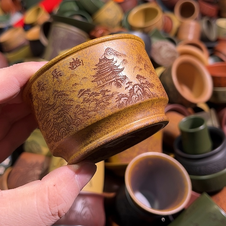 紫砂茶杯全手工紫砂主人杯