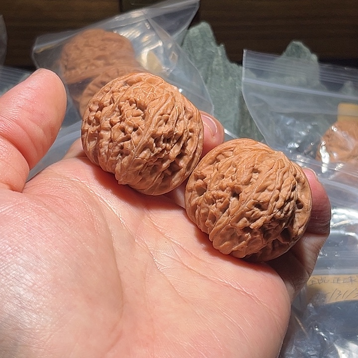 文玩核桃把件38尺全品高桩正磨