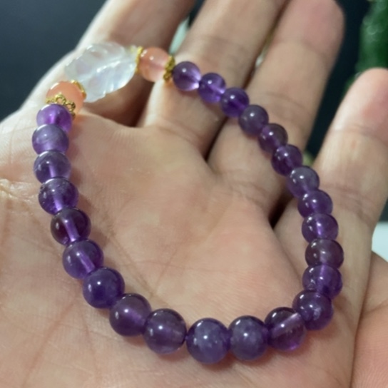 未镶嵌紫晶手链嘎嘎好