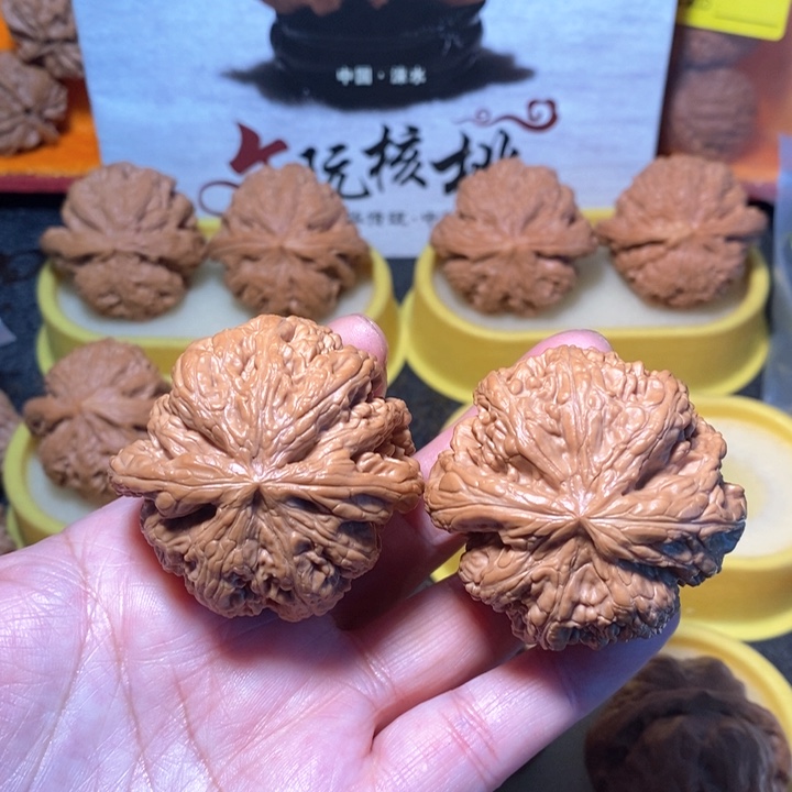文玩核桃把件粗筋 精对47 45