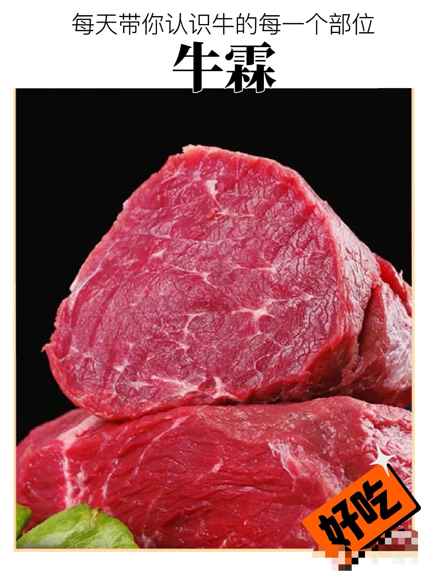 【牛霖】后腿最嫩部位适合包馄饨 牛肉串 爆炒