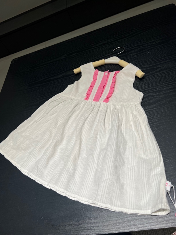 2025新款欧若风A字裙女童夏季女孩氧气纯色POLO裙子女宝