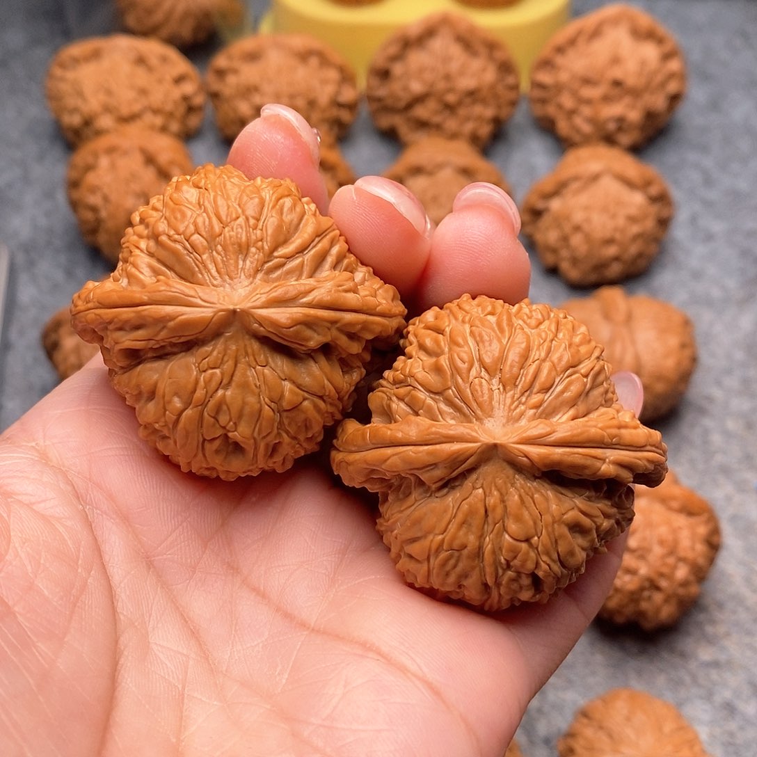 文玩核桃把件?精品大闷白44+全品