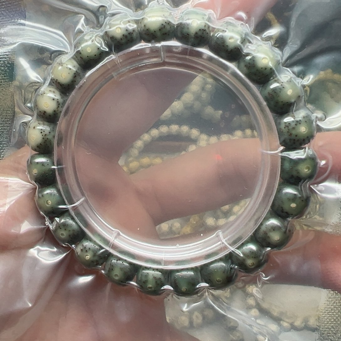星月菩提手串R10x9 绿幽灵
