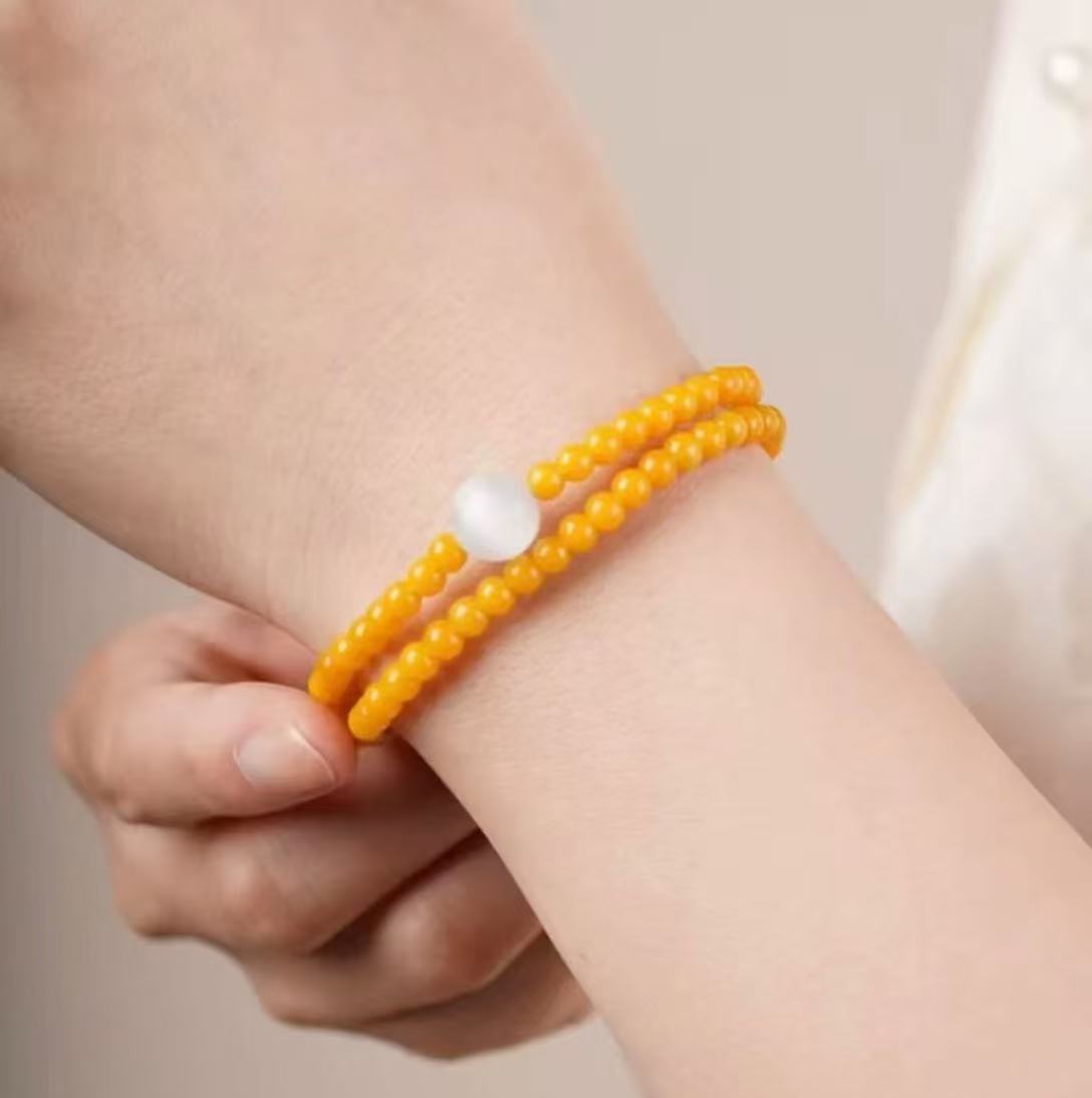 双圈蜜蜡手串（无礼盒）633