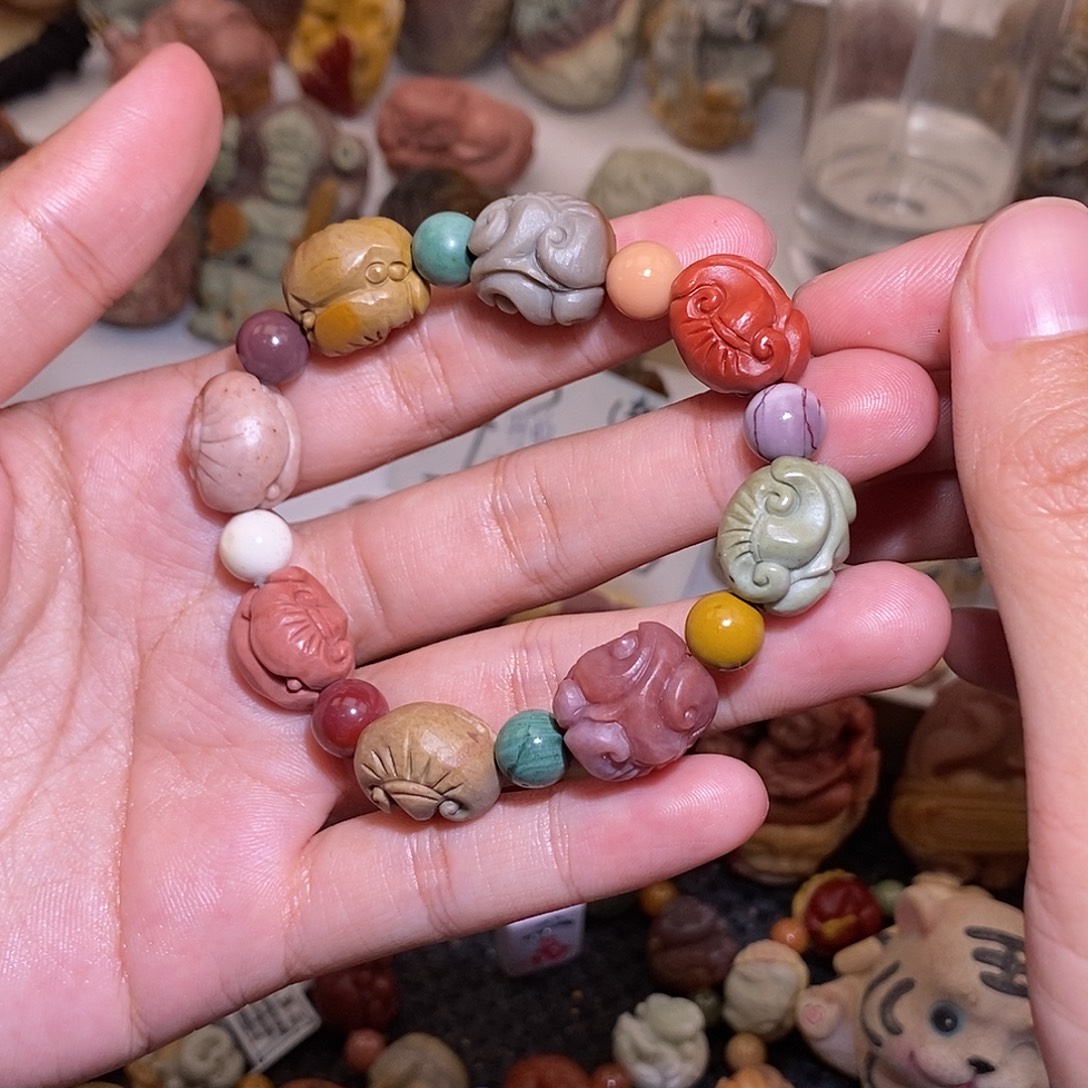 石英质玉（阿拉善玉）未镶嵌手链