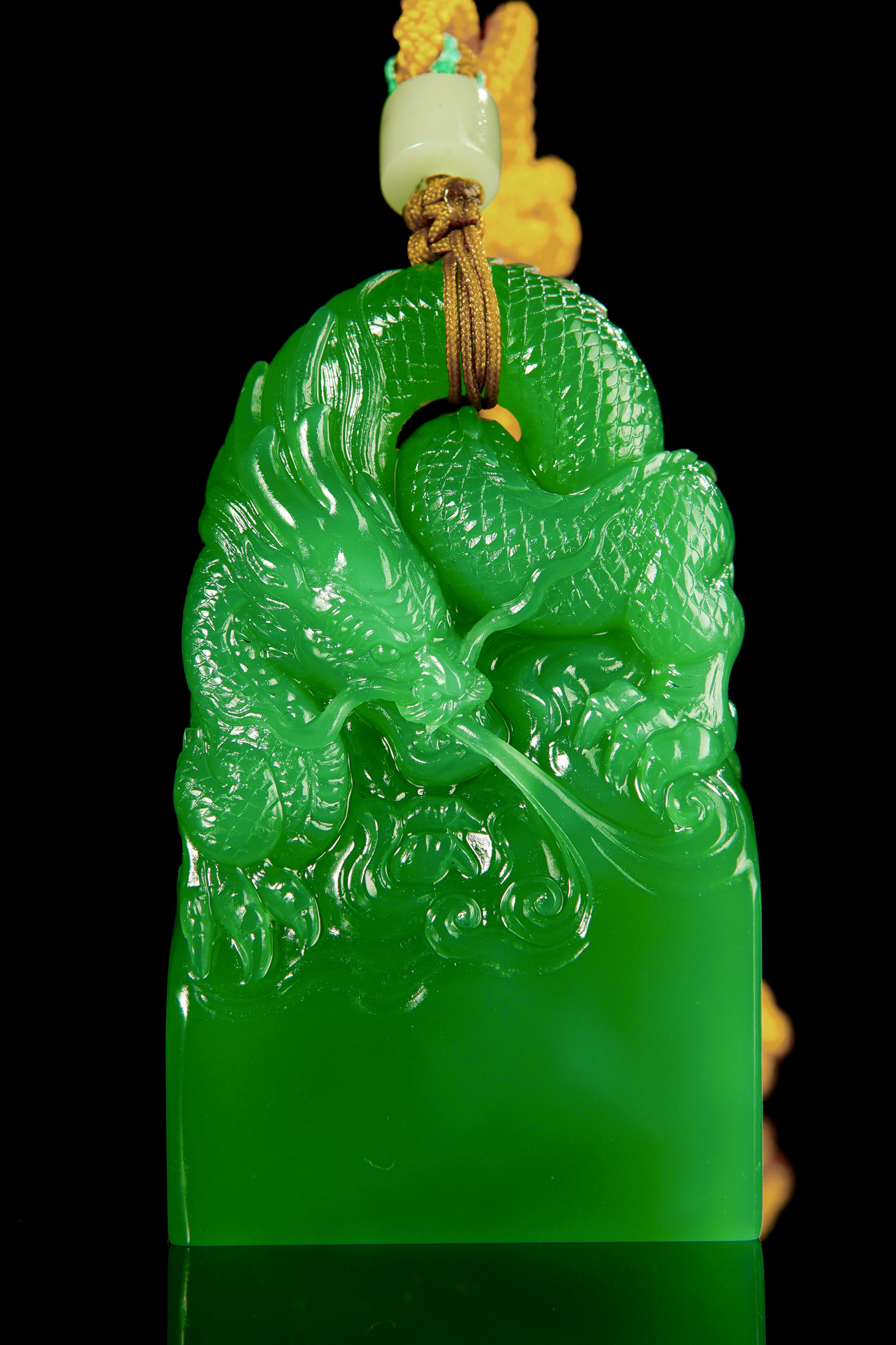 名贵雅安绿，龙，雅玩章