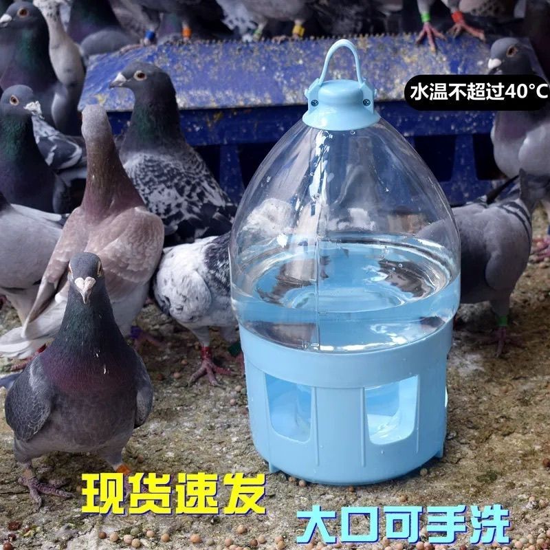 鸽子饮水器加厚款自动漏水器鸽具用品饮水壶蓝白水壶